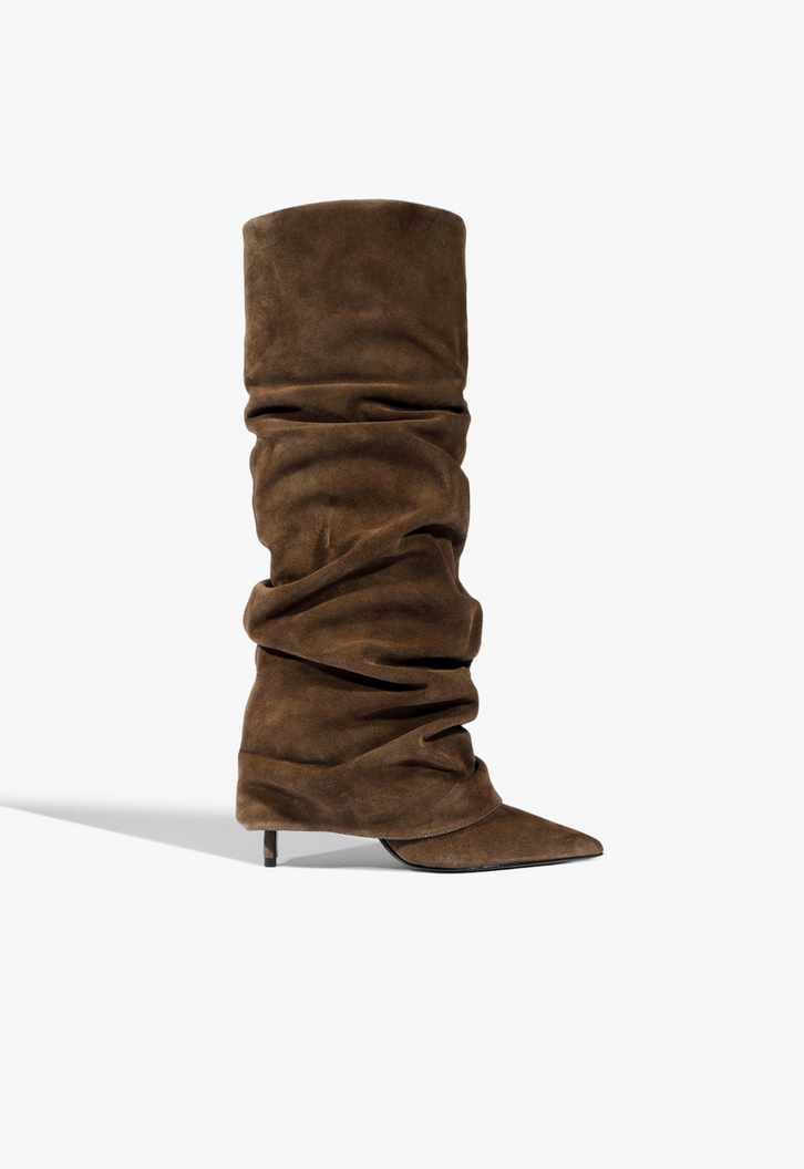 Bota Mikki Up Cloak Camurça Marrom