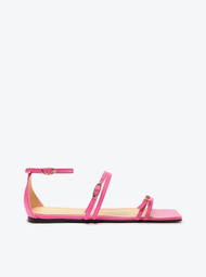 Sandália Rasteira Rosa Arezzo Tiras