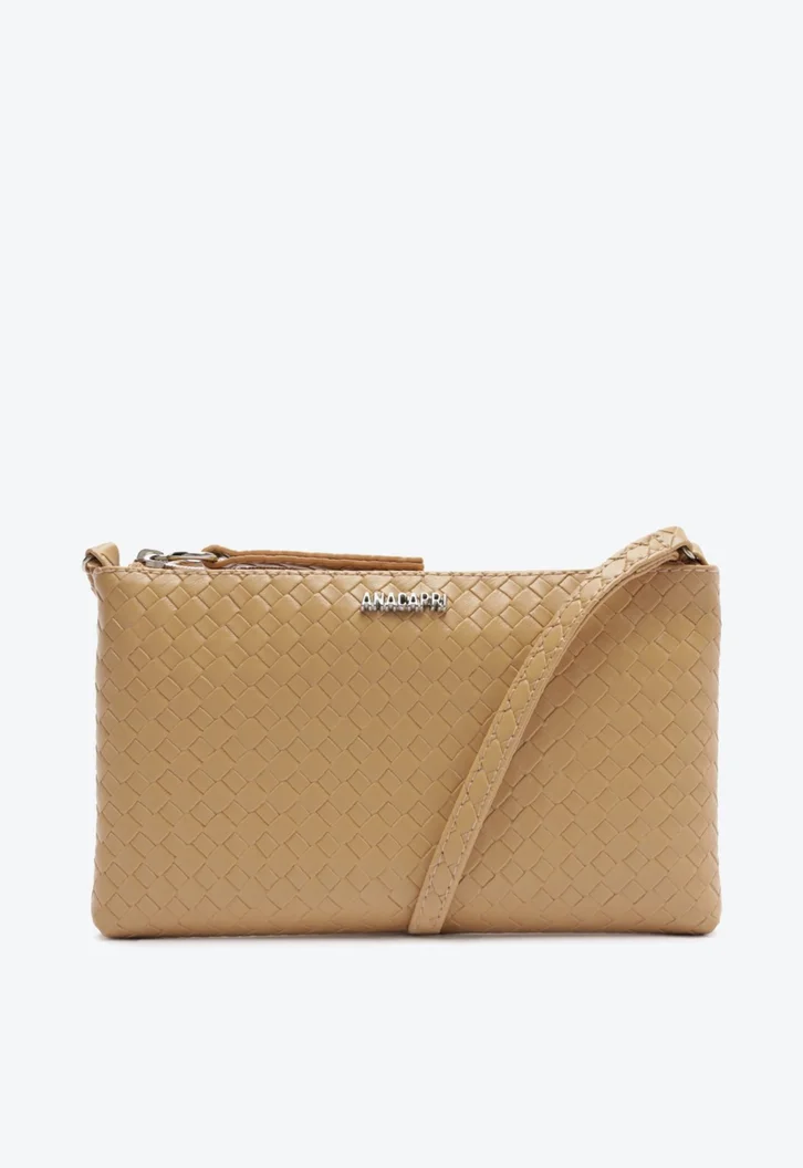 Bolsa Tiracolo Pequena Snake Bege Verano