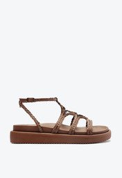 Papete Gladiadora Marrom Anacapri Tiras Boho