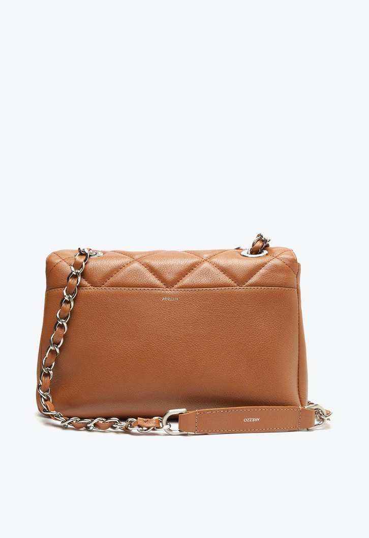 Bolsa Tiracolo Marrom Arezzo Couro Mizz Média