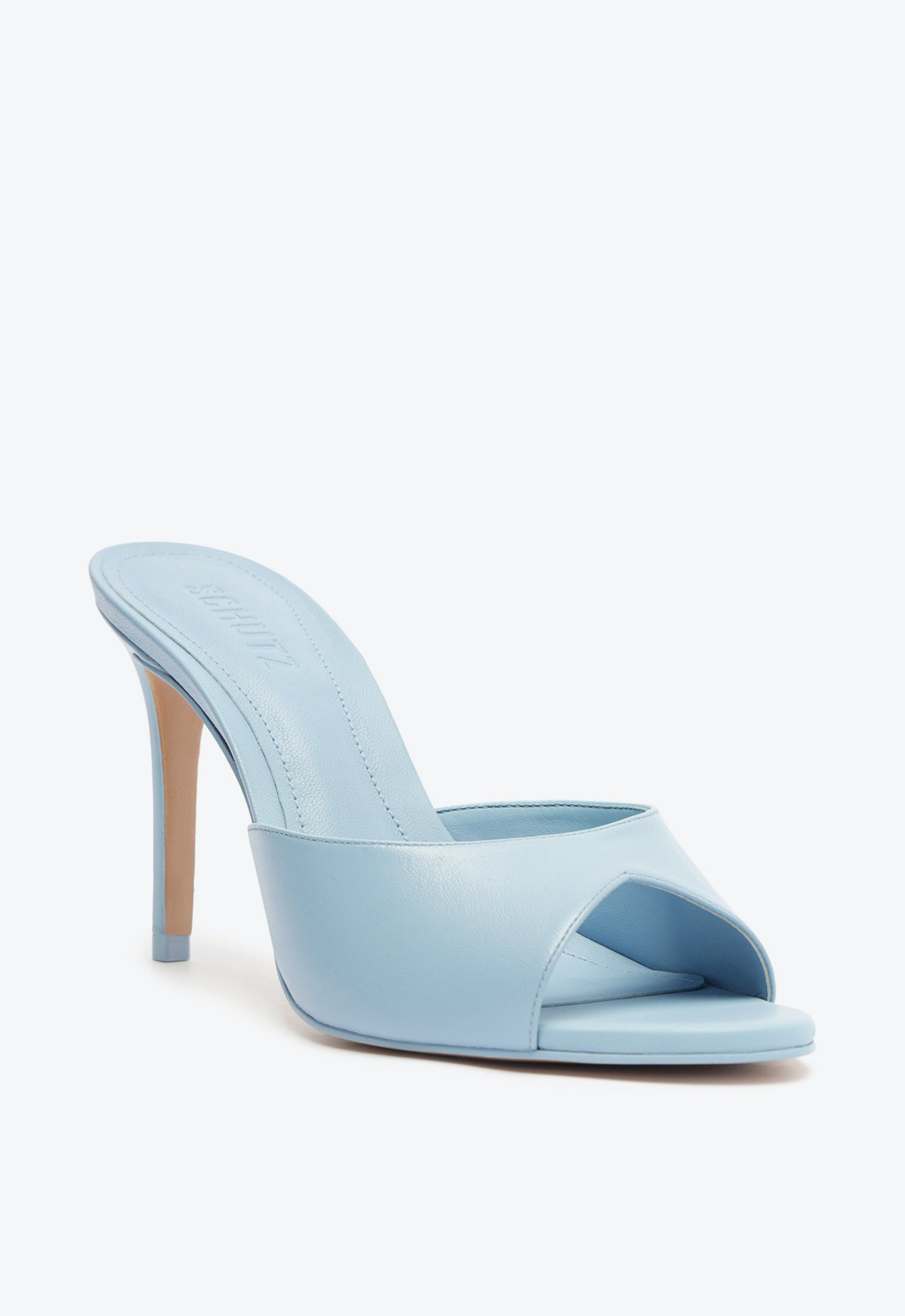 Sapato Mule Azul Schutz New Basics Couro | ZZ MALL