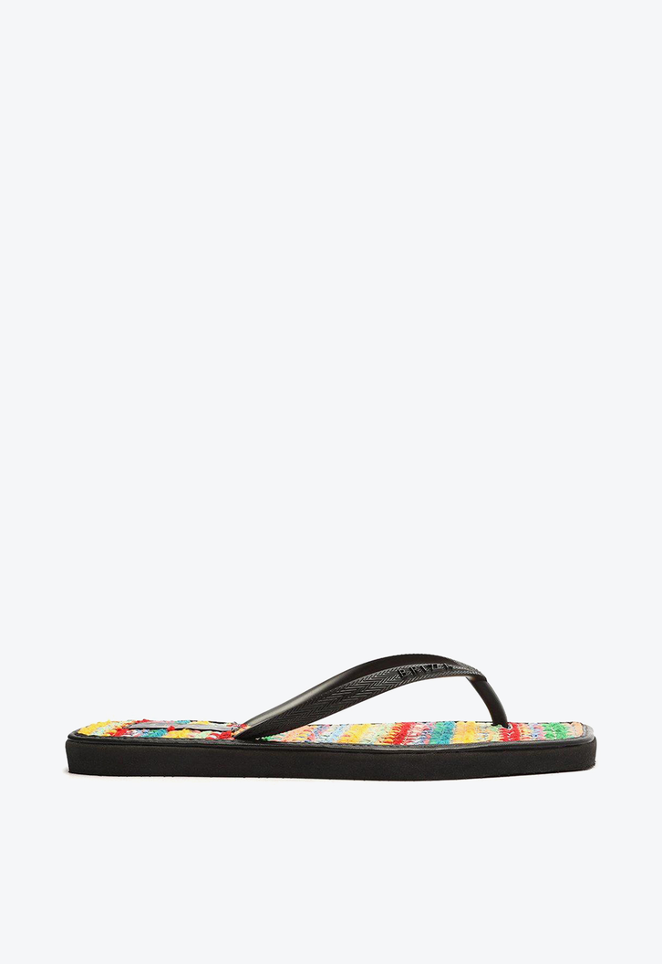 Chinelo De Dedo Preto Brizza Square Crochê