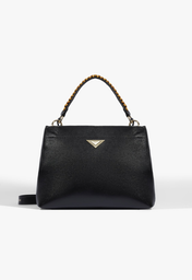 Bolsa Tote Tiracolo London Couro Preta
