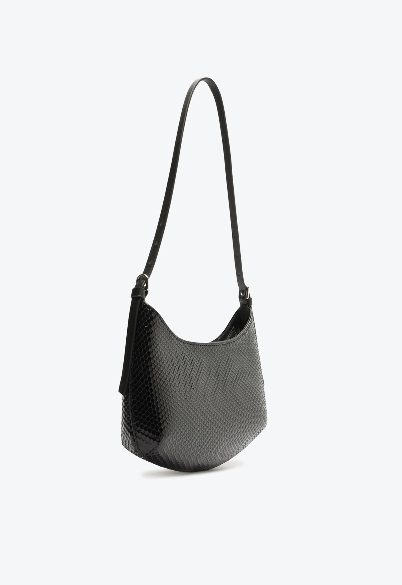 Bolsa Preta Schutz Shoulder Alícia Couro Snake | ZZ MALL