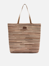 Bolsa Shopping Crochê Multicolorida Brizza