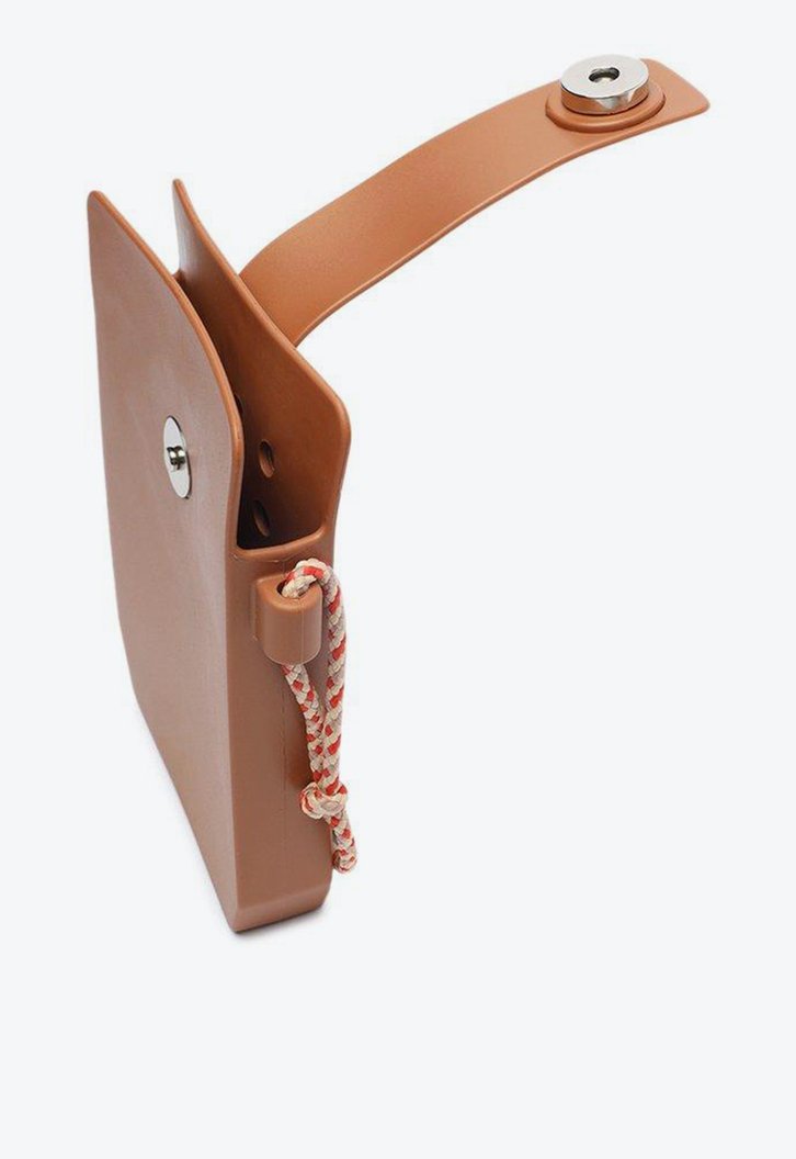 Bolsa Crossbody Marrom Anacapri Porta Celular Alça Cordão