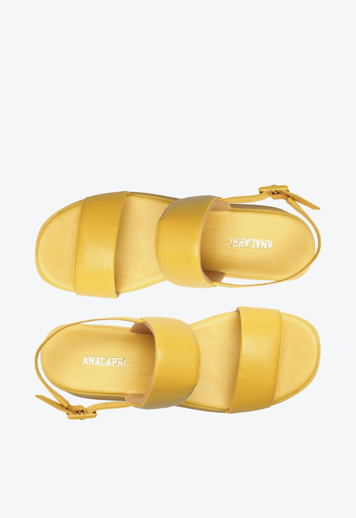 Sandália Flatform Amarela Anacapri Mirella Duas Tiras