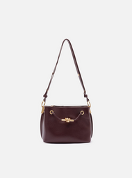 Bolsa Tiracolo Bordô Couro Helena Pequena Nó