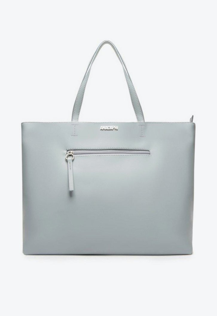 Bolsa Shopping Azul Anacapri Zíper Grande