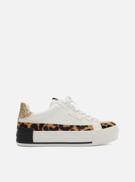 Tênis Flatform Branco Animal Print Arezzo