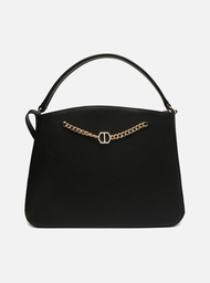 Bolsa Tote Preta Arezzo Grande Corrente Id