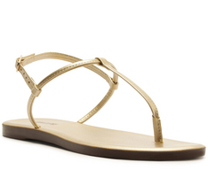 Sandália Rasteira Slim Monocolor Dourada