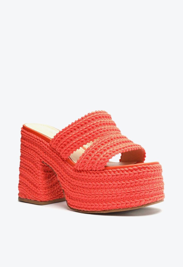 Sandália Meia Pata Coral Arezzo Texturizada Maju