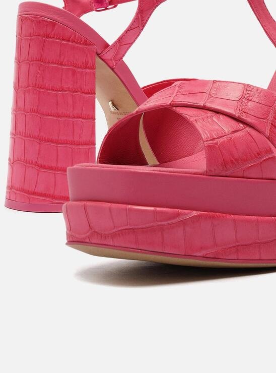 SANDÁLIA MEIA PATA ROSA AREZZO BICO QUADRADO