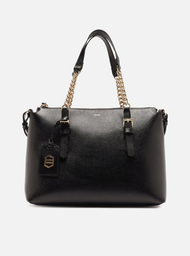 Bolsa Tote Preta Arezzo Couro Grande Alça Corrente
