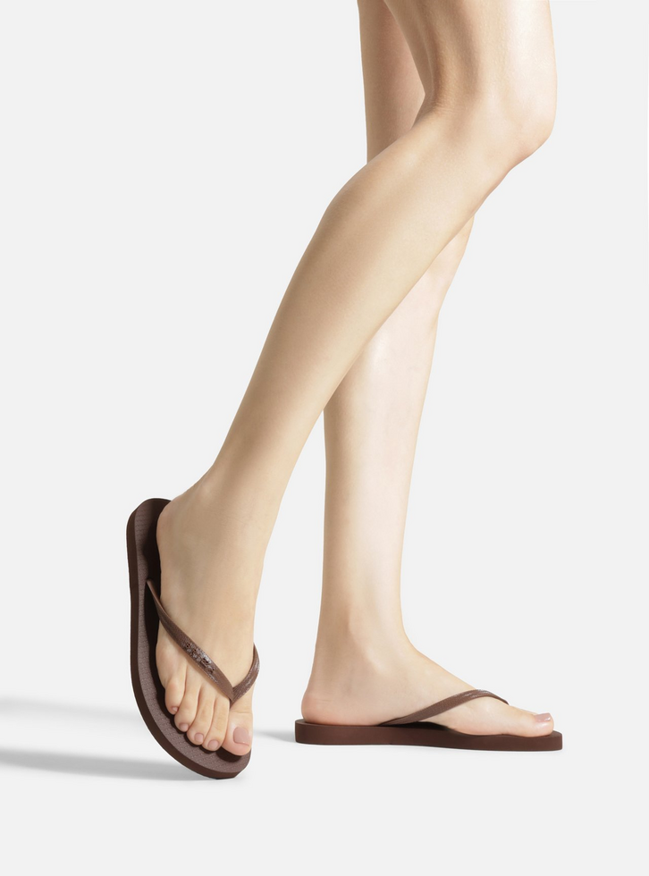 Chinelo de Dedo Marrom Flatform Brizza