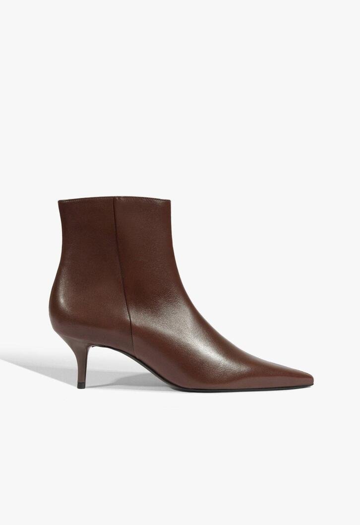 Bota Couro Salto Fino Vinho