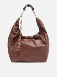 Bolsa Hobo Marrom Couro Olívia Grande
