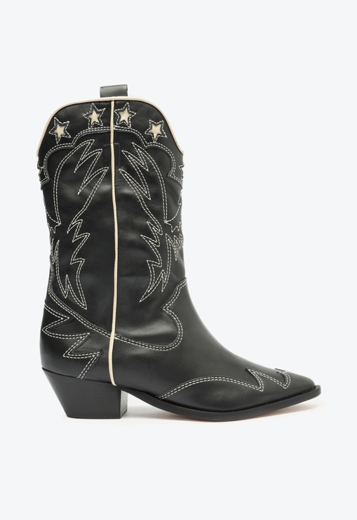 Bota Western S-Cicera Couro Preta