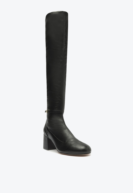 Bota Over the Knee Salto Bloco Preta