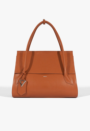 Bolsa tote triangle Couro Marrom