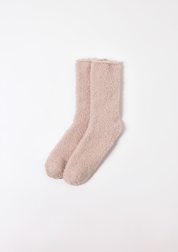 Kit 2 Pares De Meias Cinzas e Rosas Hering Cano Longo Estampadas Em Fleece