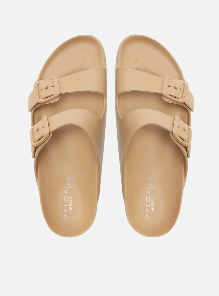 Slide Nude Flatform Tiras Brizza