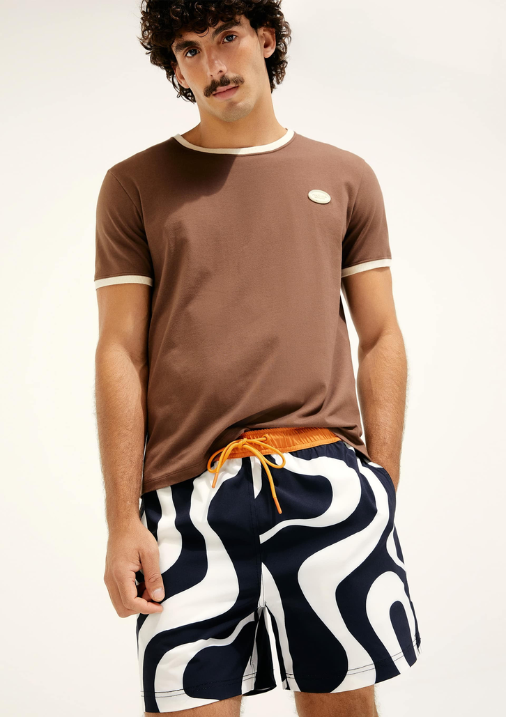 Shorts de Banho Azul Hering Estampado Hering + Cosmo