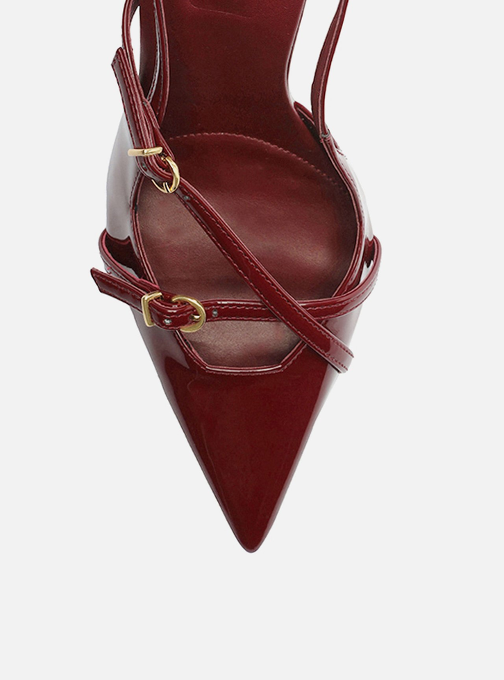 Scarpin Vermelho Arezzo Verniz Salto Alto Slingback Amélia