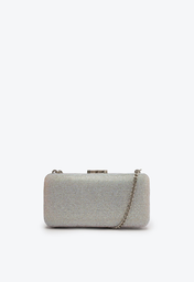 Clutch Prateada Schutz Pequena Tecido