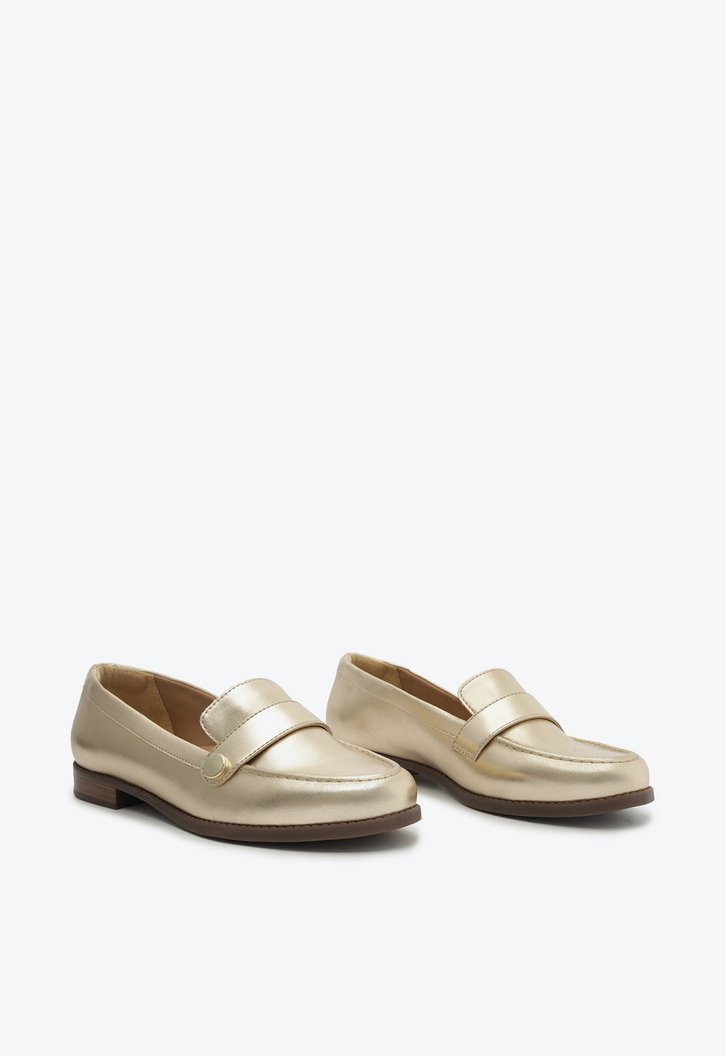 Mocassim Dourado Clássico Lara