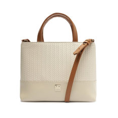 Bolsa Tote Branca Anacapri Tressê Média