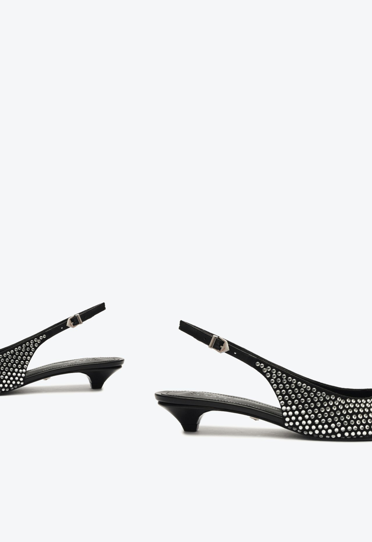 激安超安値 Sapato Scarpin Preto Schutz Slingback Salto Mid Camurça タイムセール