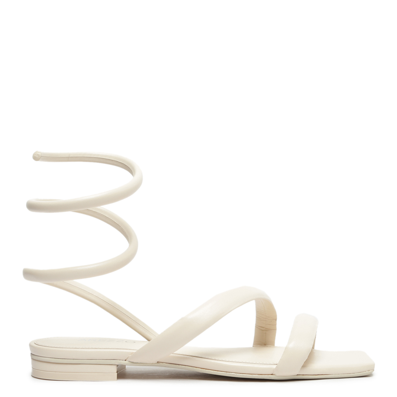 SANDÁLIA RASTEIRA OFF-WHITE AREZZO ESPIRAL SIENNA | ZZ MALL