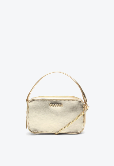 Bolsa Tiracolo Tiny Pequena Dourada | ZZ MALL