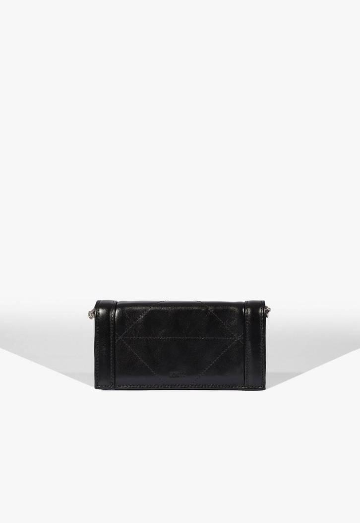 Bolsa Tiracolo Pequena Elodie Couro Preta | ZZ MALL