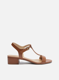 Sandália Marrom Arezzo Caramel Salto Baixo Básica