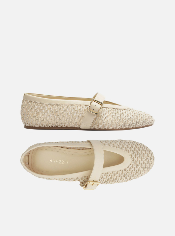 Sapatilha Boneca Branco Verniz Tela Fivela