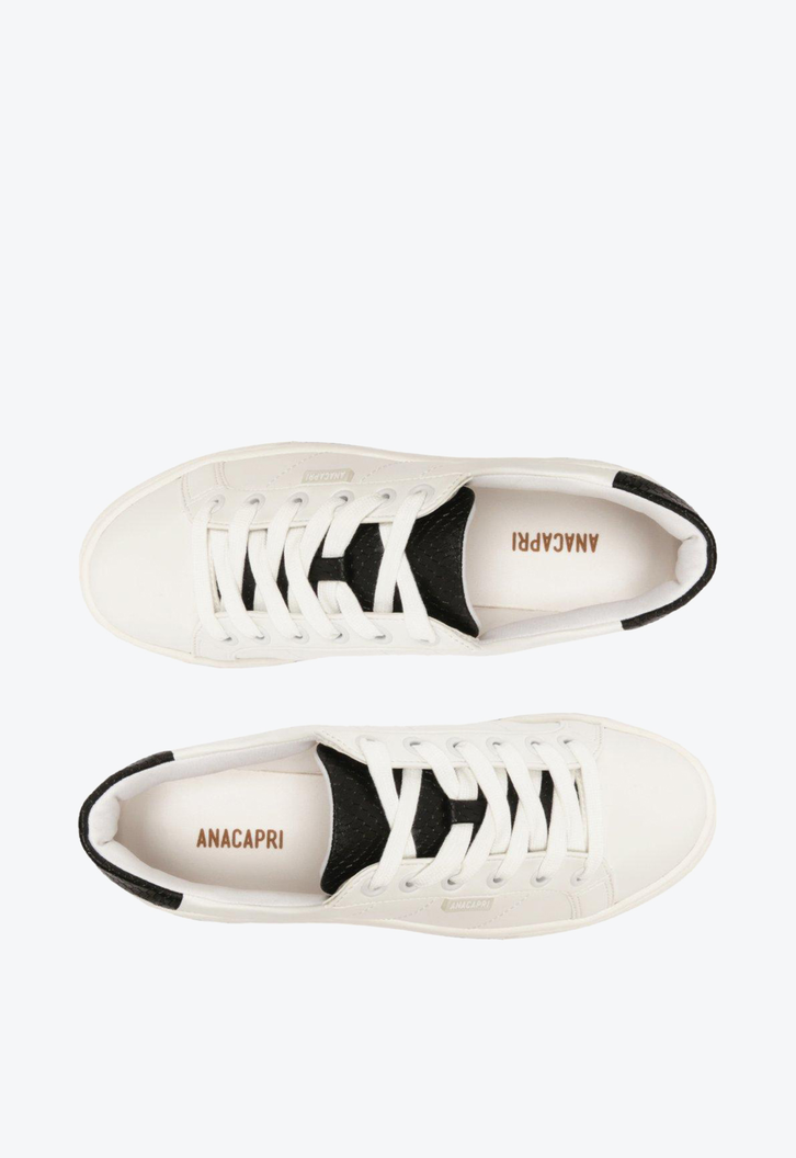 Tênis Flatform Branco Anacapri Com Detalhe Na Sola Preto