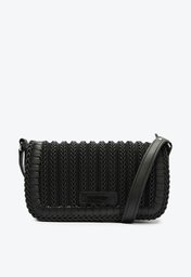 Bolsa Crossbody Preta Anacapri Média Texturizada Injetada