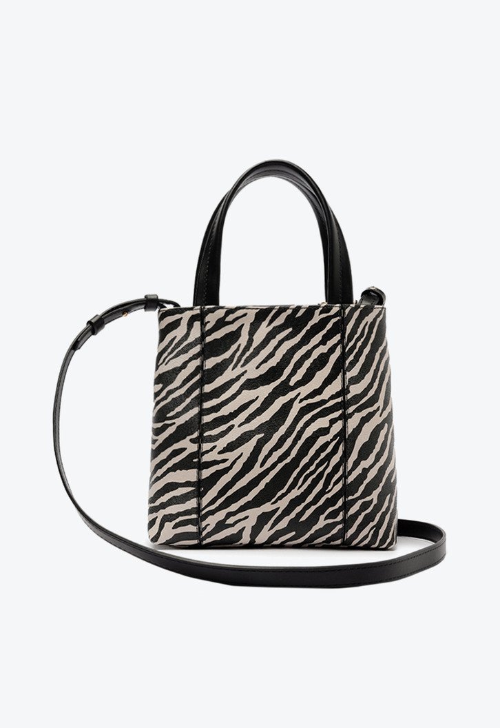 Bolsa Tote Média Madri Chaveiro Animal Print Zebra