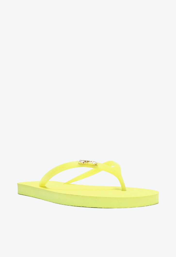 Chinelo de Dedo Amarelo Tiras Jelly Brizza