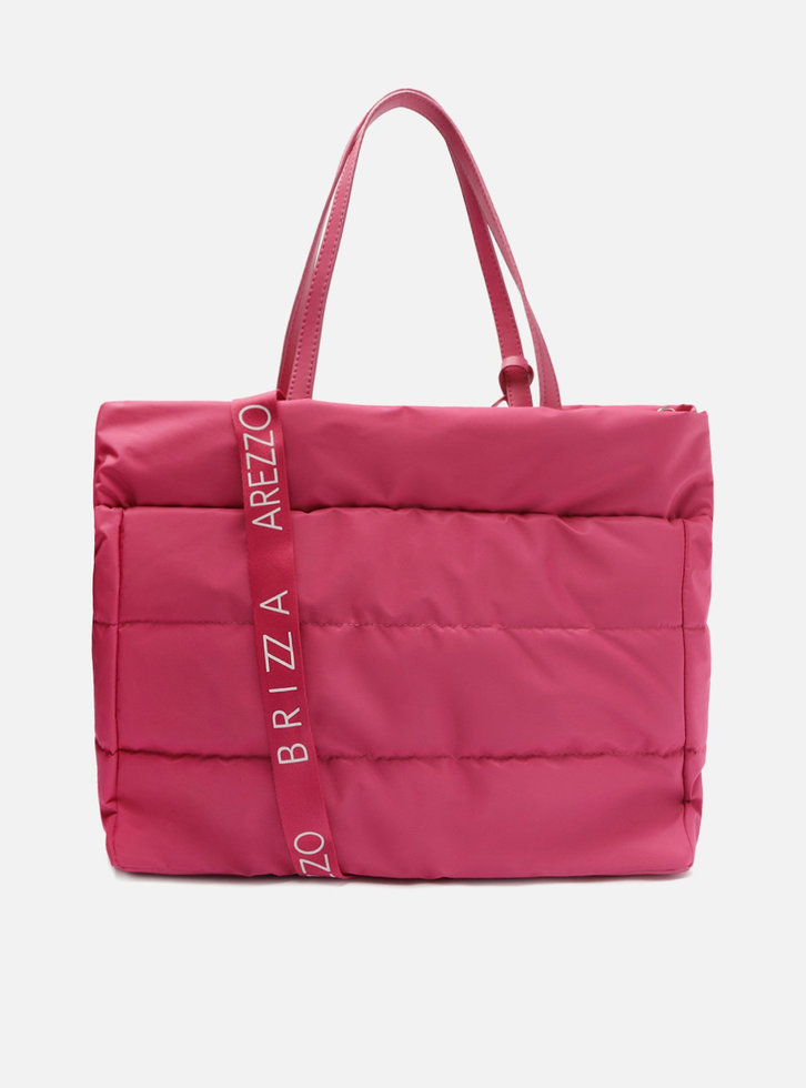 Bolsa Shopping Rosa Brizza Nylon Gigi Grande