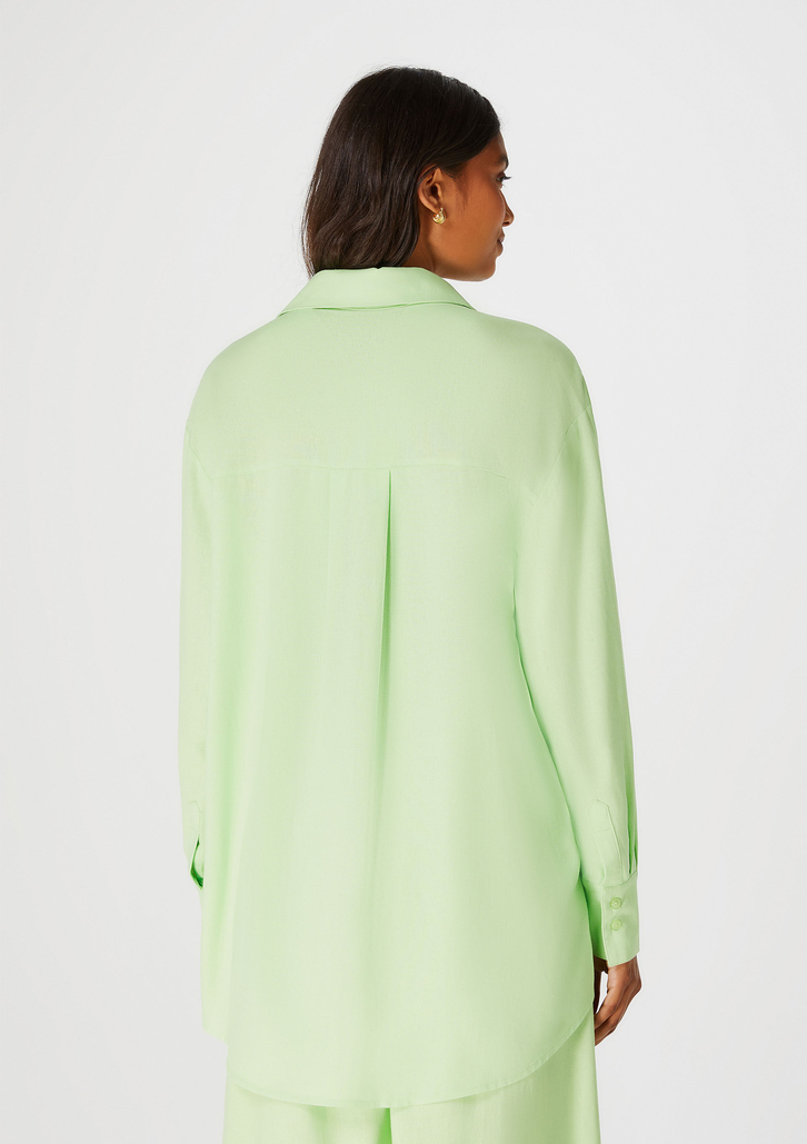 Camisa Verde Hering Manga Longa Ampla