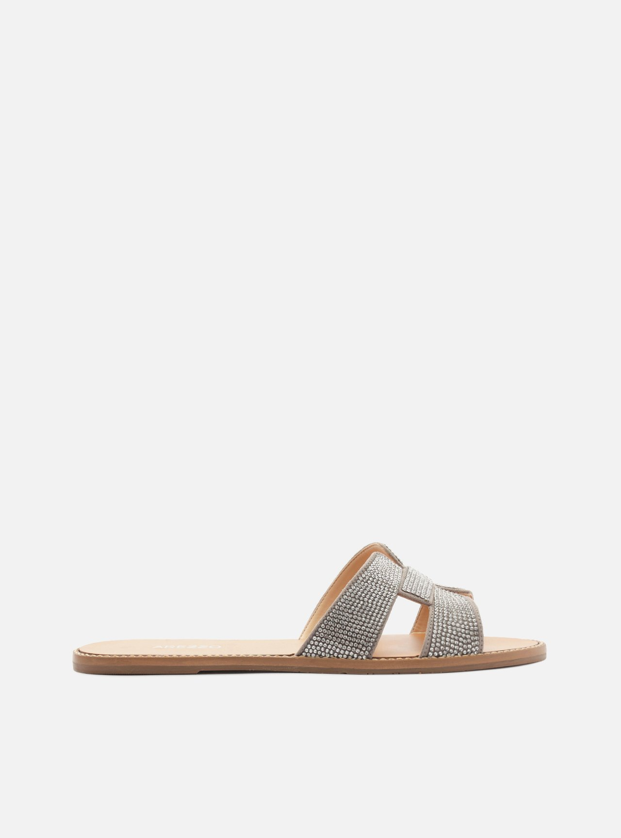 【セール 登場から人気沸騰】 Prata Rasteira Arezzo MALL ZZ | Vazada Tira Strass その他