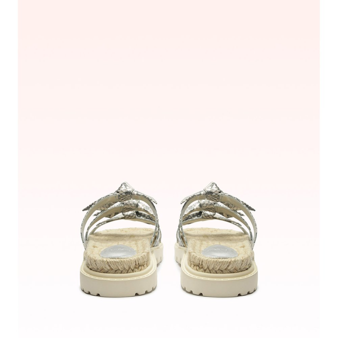 Lolita Espadrille Flat Silver