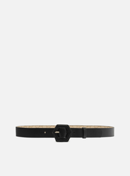 Cinto Preto Arezzo Couro Fivela Forrada