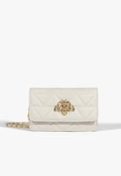 Bolsa Couro Abelha Branca