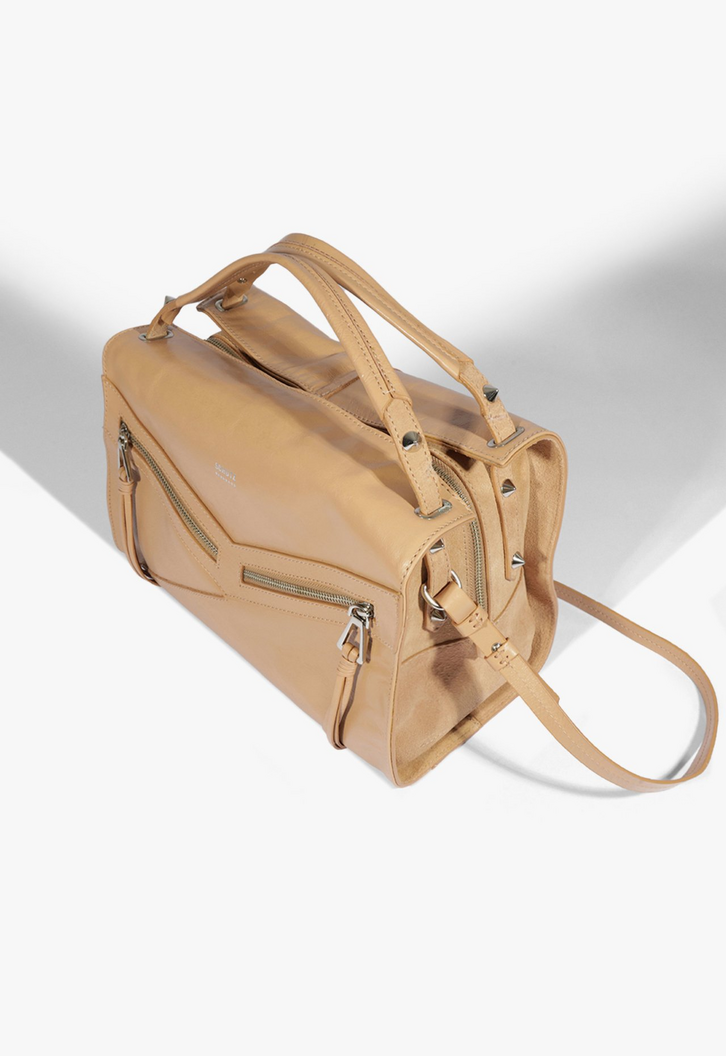 Bolsa Tote Grande Suri Couro Bege | ZZ MALL